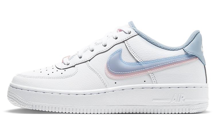 

Кеды унисекс Nike Air Force 1 Low Double Swoosh GS белые 38.5 EU, Белый, Air Force 1 Low Double Swoosh GS