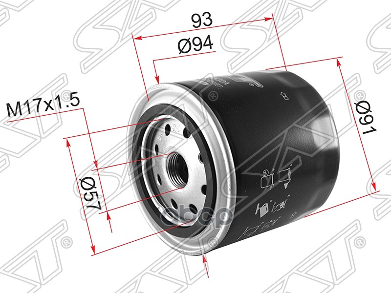 фото Фильтр масляный nissan murano yd25 08-15/navara 05-/pathfinder 05-14 yd25ddti/primera yd22 sat