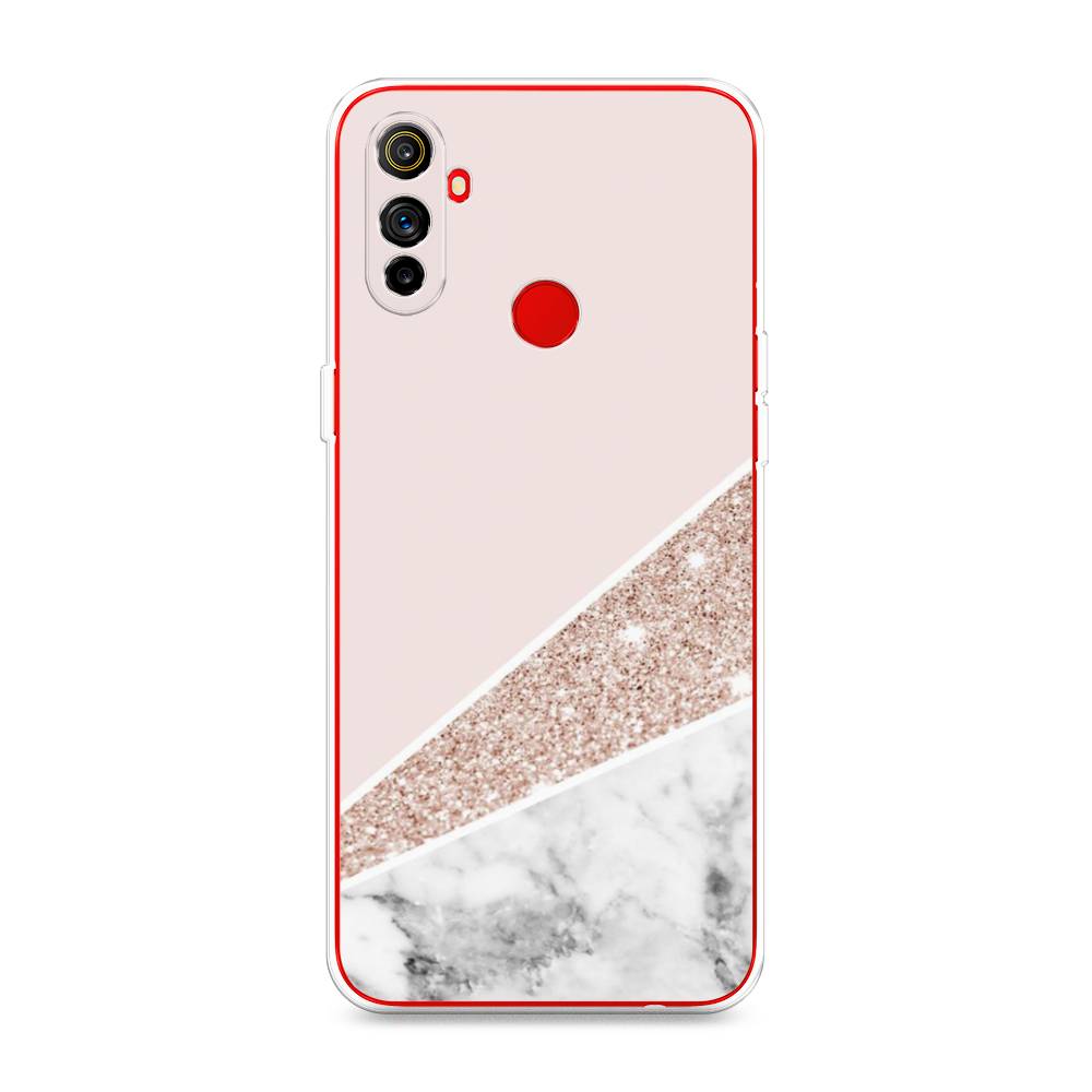 

Чехол на Realme C3 "Блестящий розовый мрамор", 253050-3
