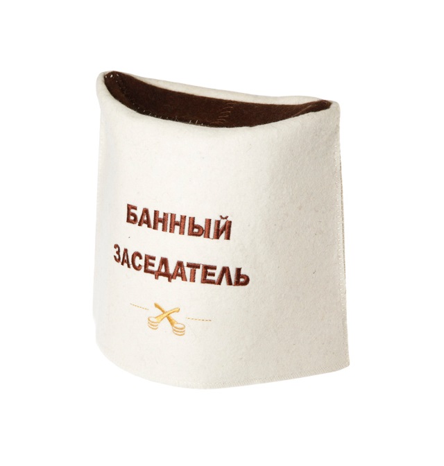 

Папаха для бани "Банный заседатель" RUШER белый р.UN, Н0000016403