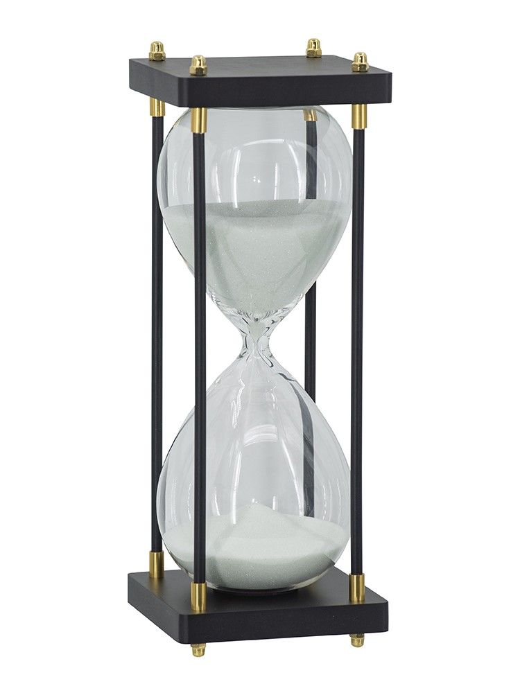 

Декоративное изделие Glasar 77897 Песочные часы (1 час) 11х11х31см, Черный