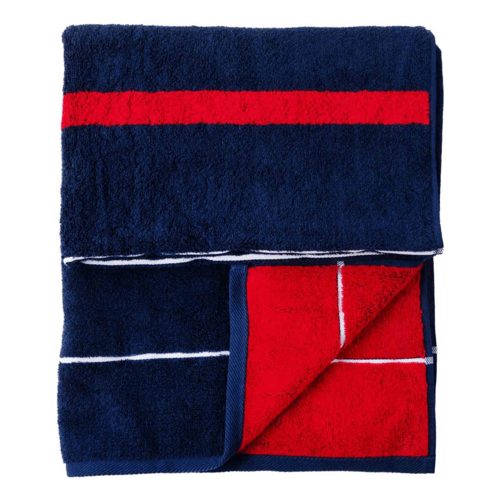 Полотенце DM Текстиль Schooner 70 х 130 см махровое темно-синее-красное