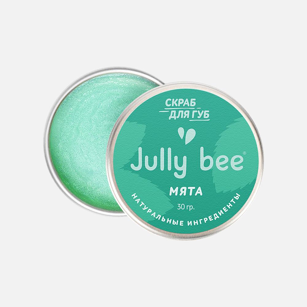 Скраб для губ Jully Bee сахарный, Мята, 30 г