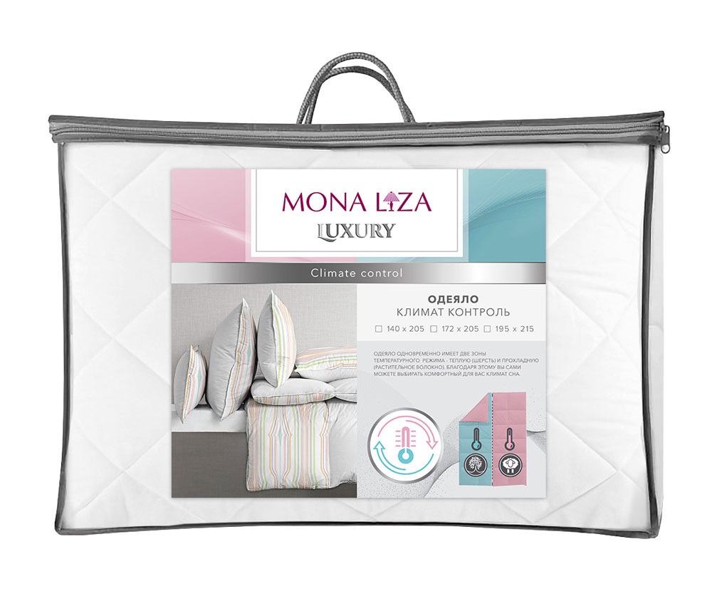 Одеяло Mona Liza Luxury Climat Control 140 х 205 см см тик всесезонное 2999₽