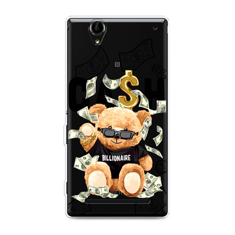 

Чехол на Sony Xperia T2 Ultra "Big cash", Черный;серый;бежевый, 50950-6