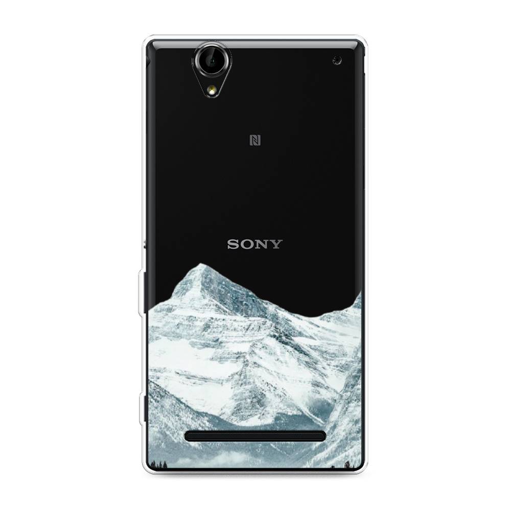 

Чехол на Sony Xperia T2 Ultra "Горы арт 1", Белый;зеленый, 50950-2
