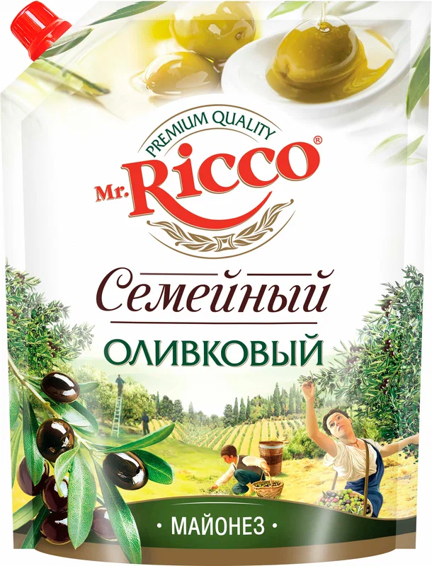 фото Майонез mr. ricco семейный оливковый 50% 630 г mr.ricco