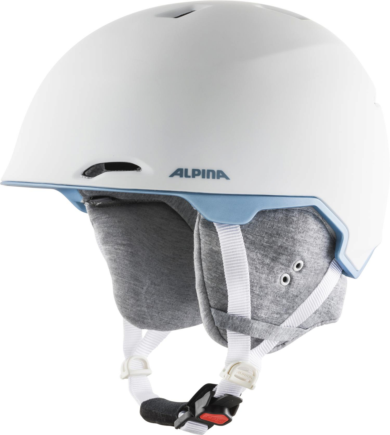 фото Зимний шлем alpina 2021-22 alpina maroi white-skyblue matt (см:53-57)