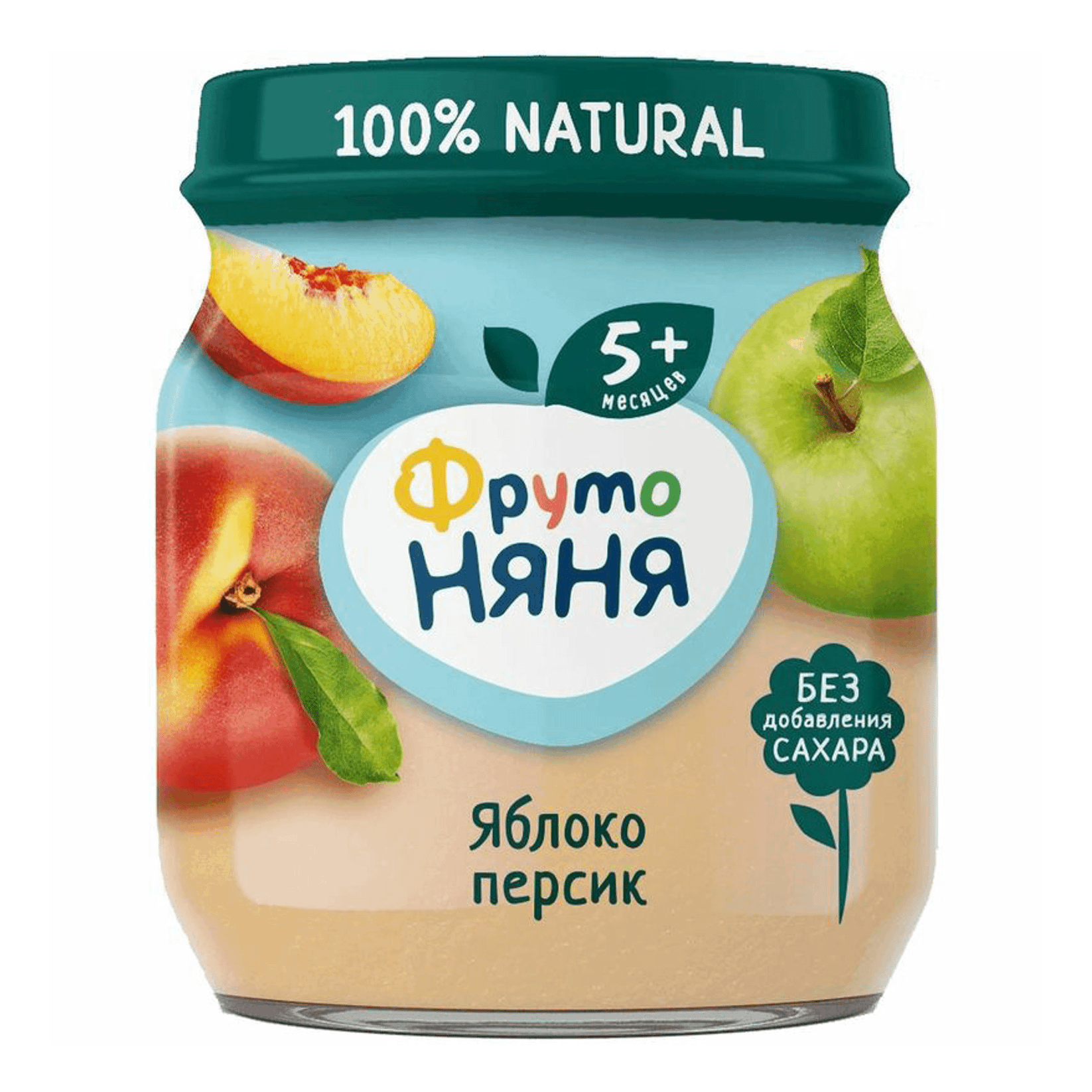 Пюре ФрутоНяня яблоко-персик с 6 месяцев 100 г