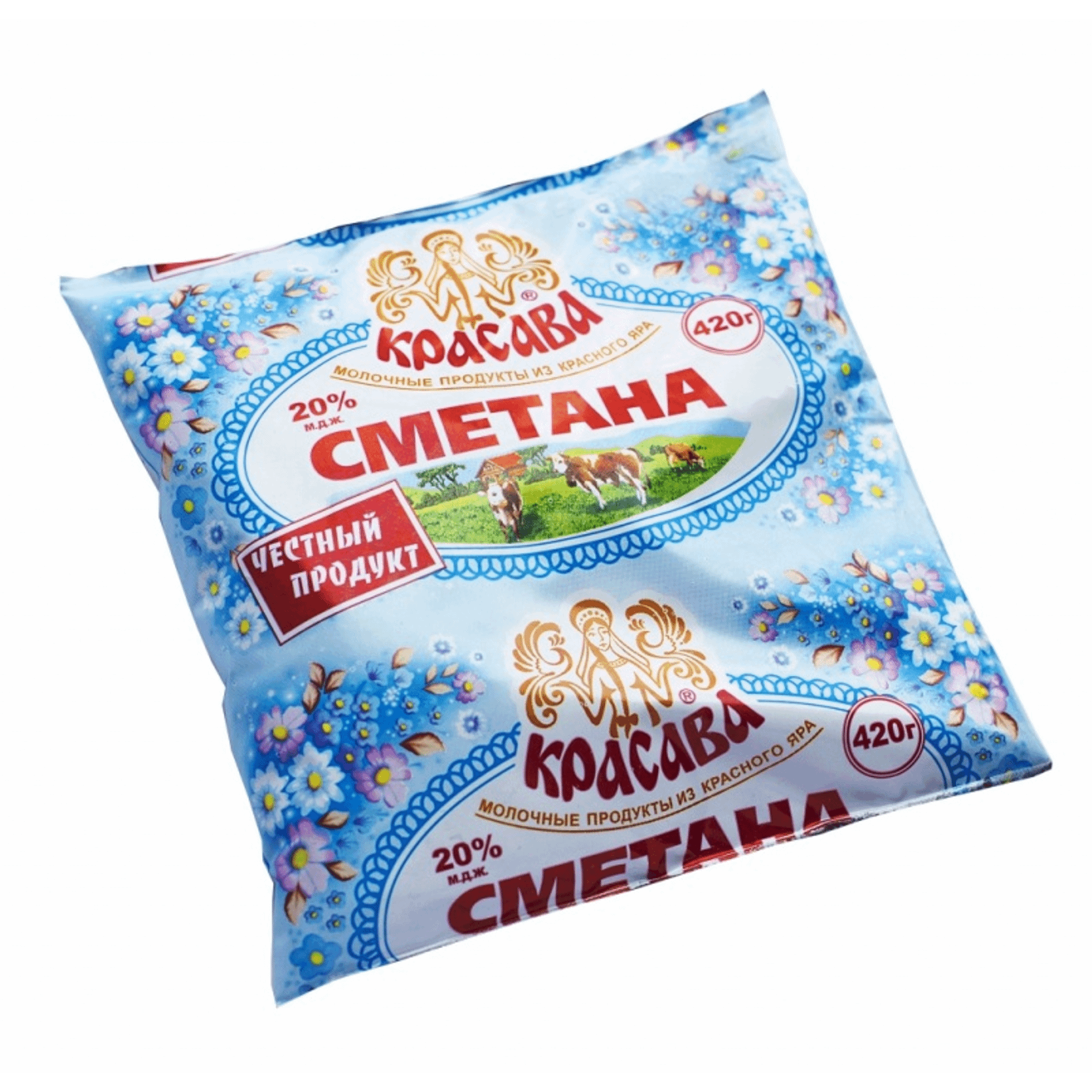 

Сметана Красава 20% 500 г