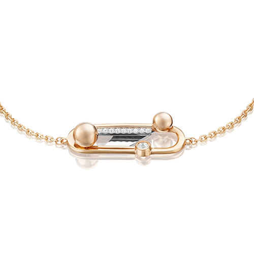 Браслет из белогокрасного золота р17 PLATINA jewelry 05-0699-00-201-1111 топаз 51479₽