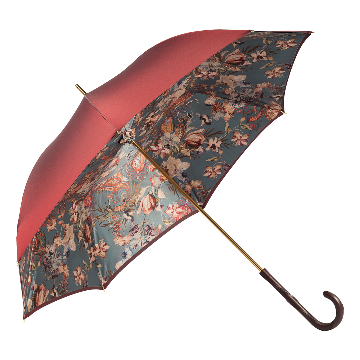 Зонт-трость женский механический PASOTTI Bordo Arazo Original, бордо, разноцветный