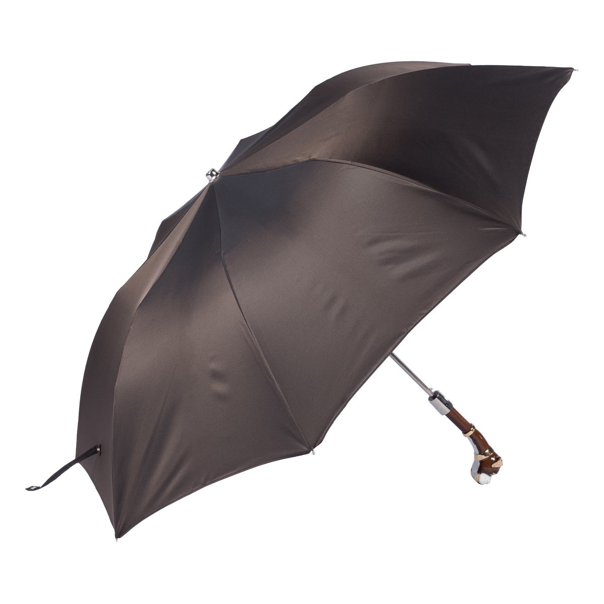 Зонт складной мужской полуавтоматический PASOTTI Boxer Oxford Marrone Lux, коричневый