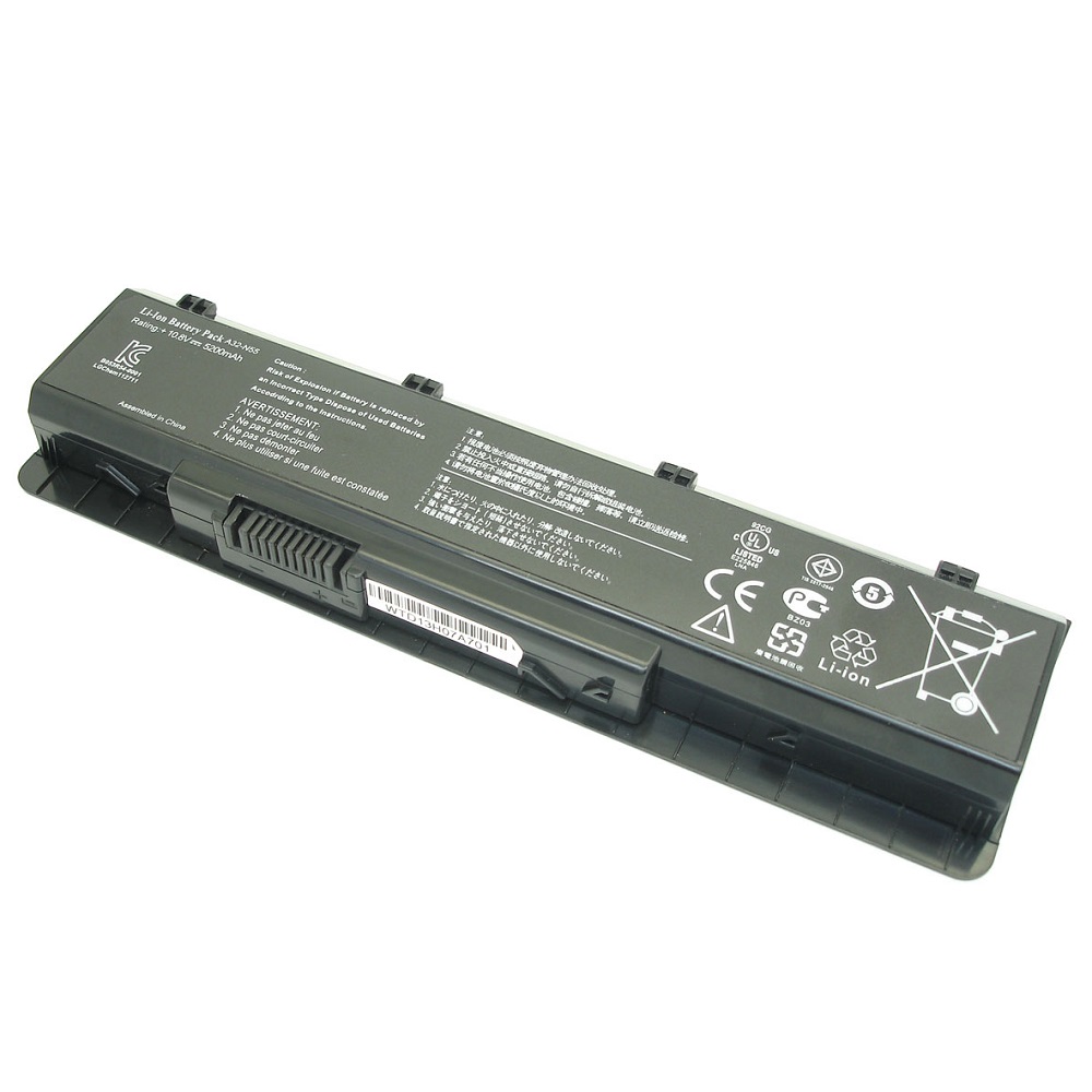 Аккумуляторная батарея для ноутбука Asus N45 10.8V-11.1V 5200mAh A32-N55 черная