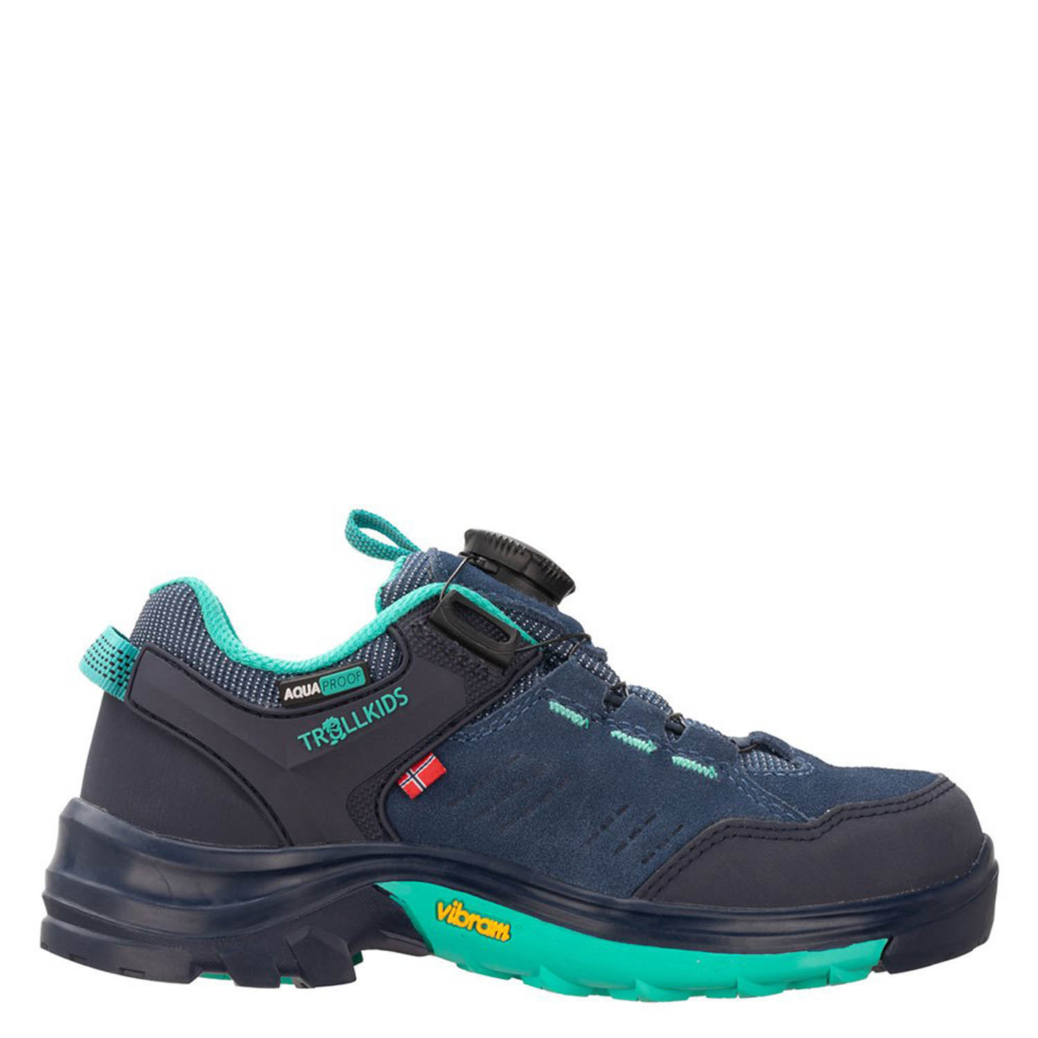 

Ботинки Trollkids Kids Gjende Hiker Low Navy-Mint 30, Синий, 662-132