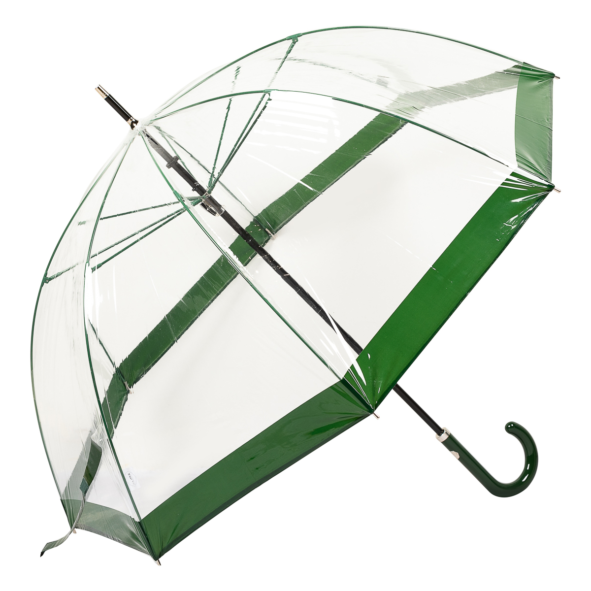 Зонт-трость женский механический M&P C4700-LM Transparent Green, прозрачный