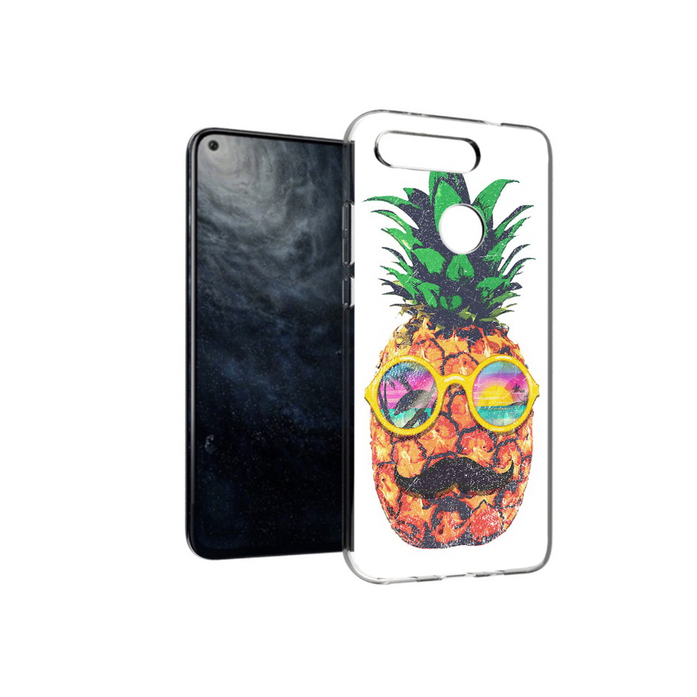 

Чехол MyPads Tocco для Huawei Honor 20 прикольный ананас с лицом, Прозрачный, Tocco