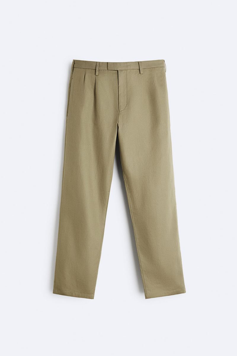 

Брюки мужские ZARA 04164400 бежевые 38 EU, Бежевый, 04164400