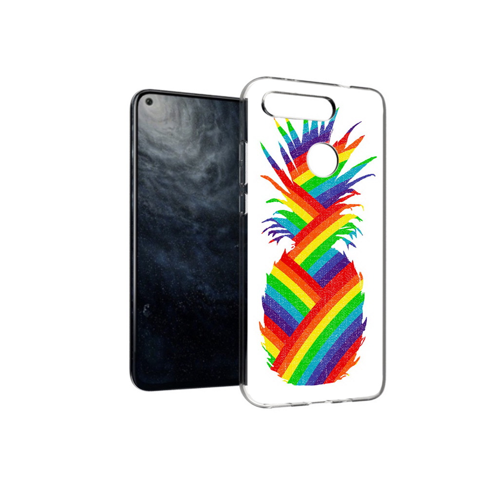 

Чехол MyPads Tocco для Huawei Honor 20 радужный ананас, Прозрачный, Tocco