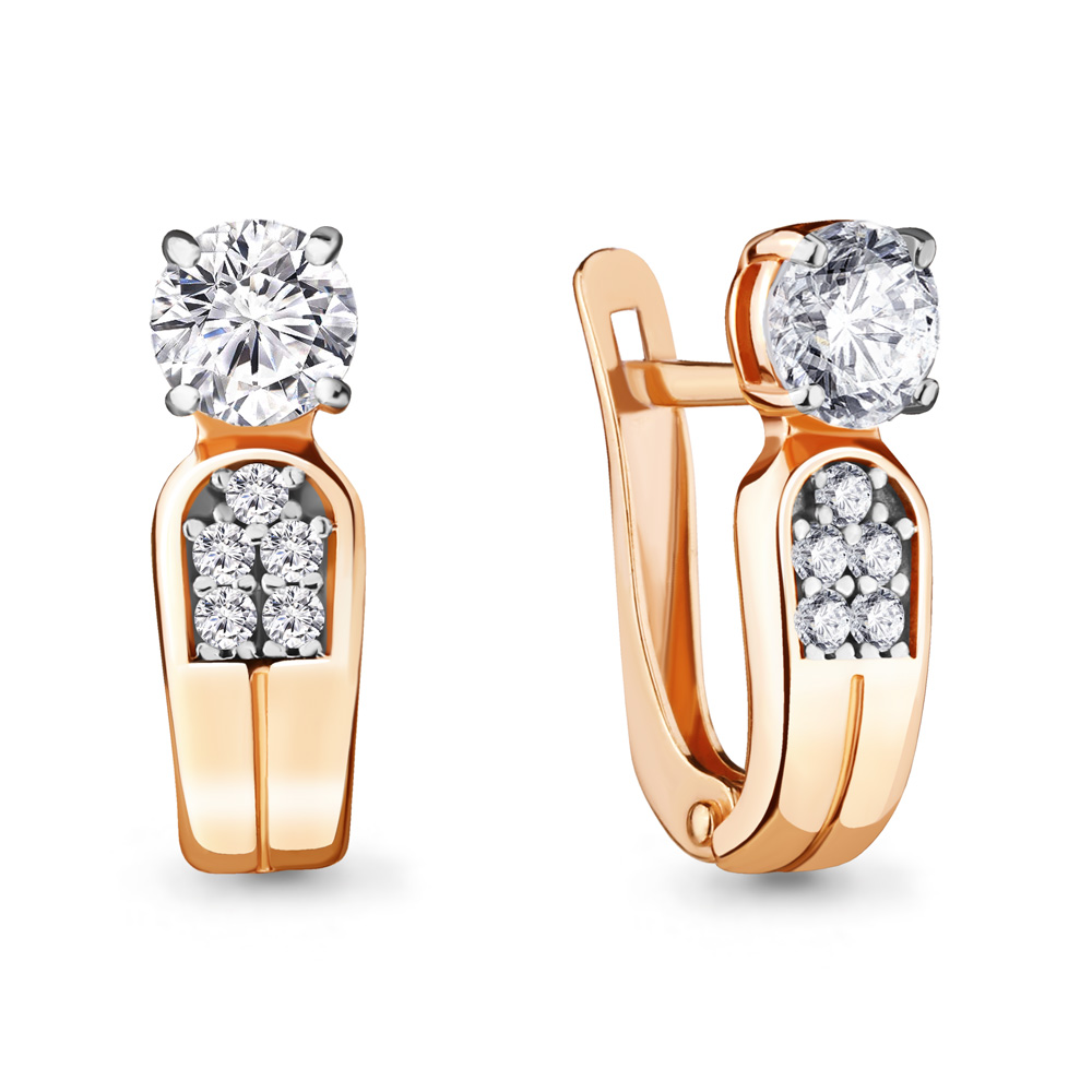 

Серьги из серебра с фианитом Aquamarine 48134А_925_з, 48134А_925_з