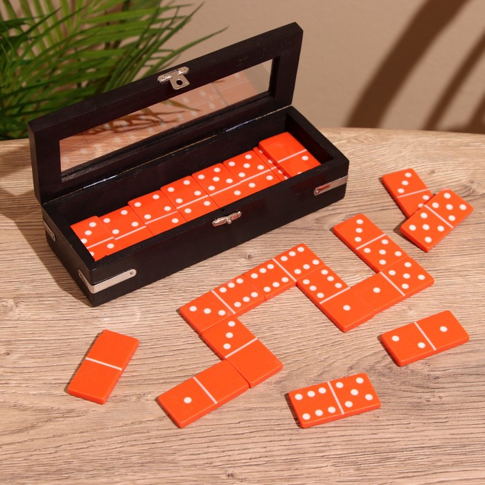 

Игра настольная "Домино" в шкатулке 20х7х4 см, дерево шишам, 9916796
