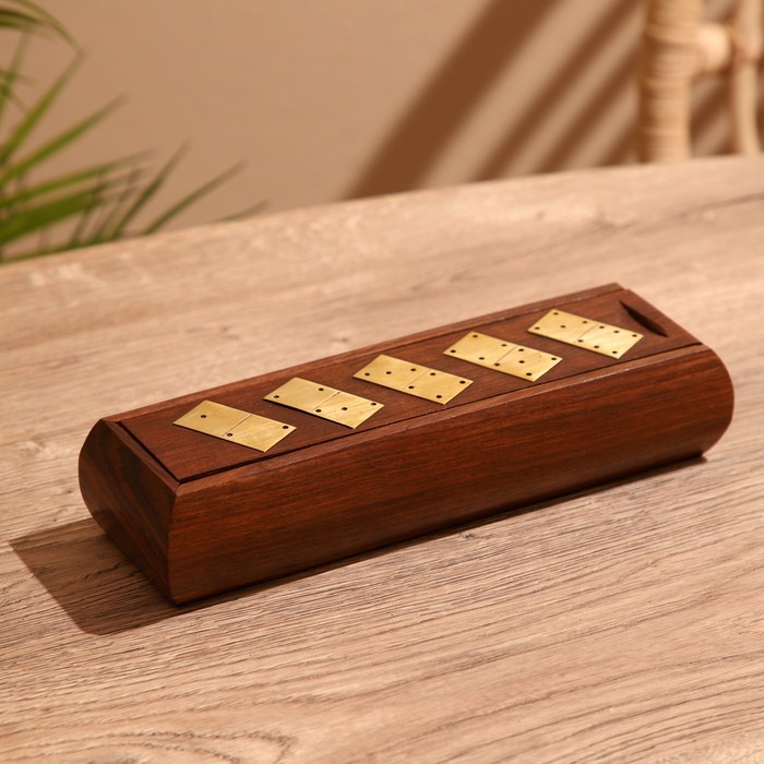 

Игра настольная "Домино" 25х7,5х5 см, дерево шишам, 9931564