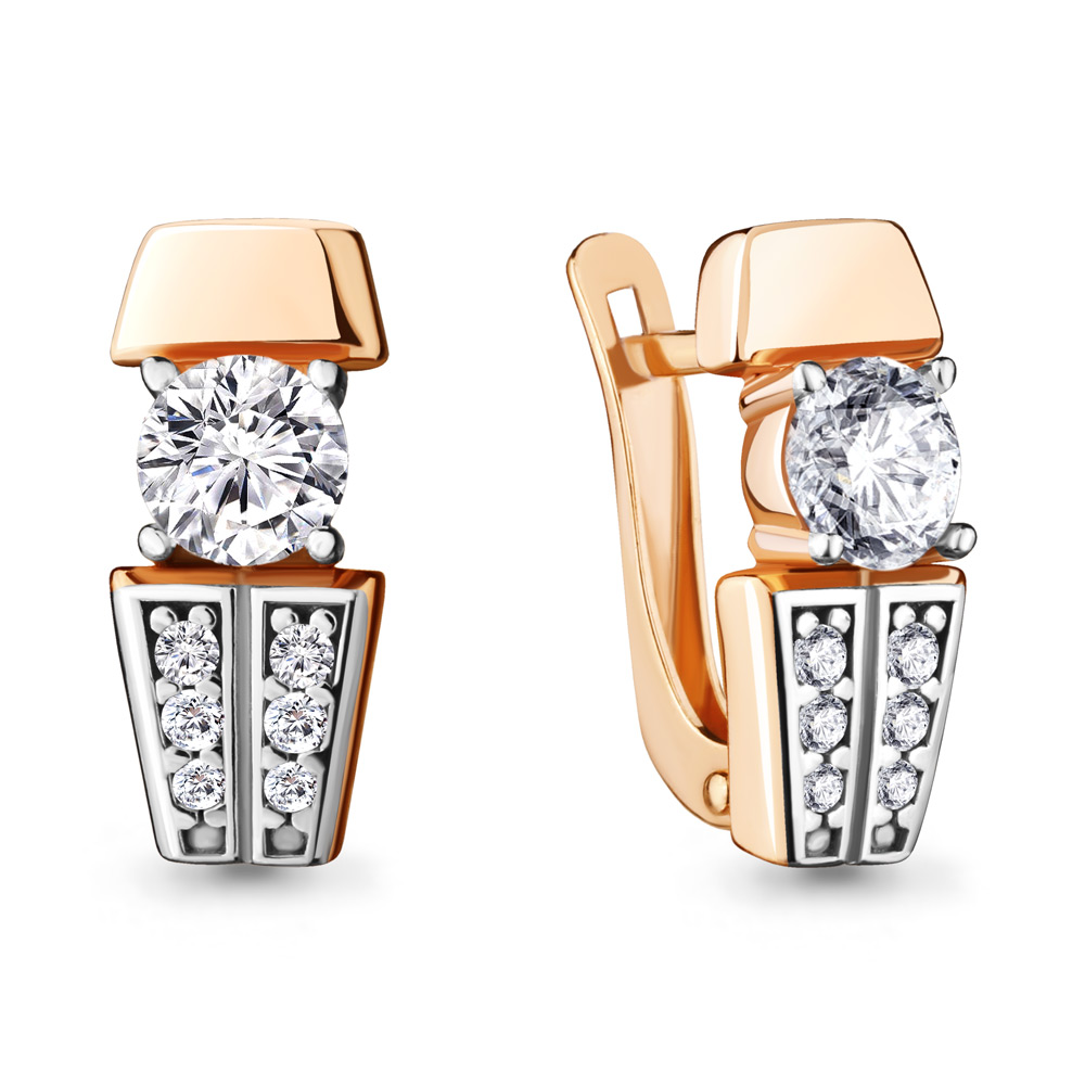 

Серьги из серебра с фианитом Aquamarine 48135А_925_з, 48135А_925_з