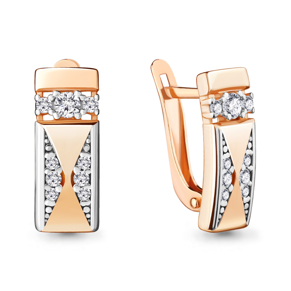 

Серьги из серебра с фианитом Aquamarine 48136А_925_з, 48136А_925_з
