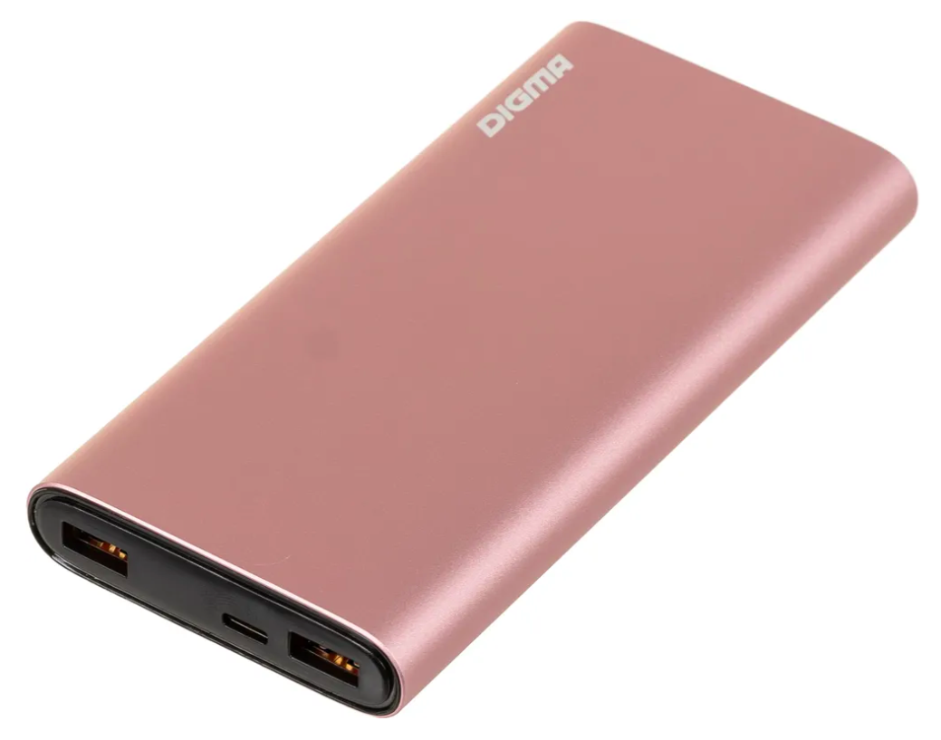 

Внешний аккумулятор (Power Bank) Digma DGPF20F, 20000мAч, розовый [dgpf20f22apn]