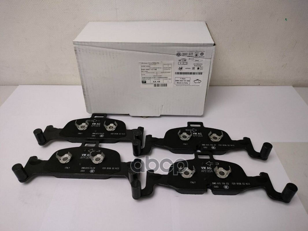 

Колодки Передние Vag 8w0698151bb VAG арт. 8W0698151BB