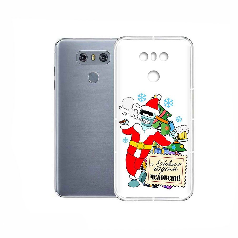 

Чехол MyPads Tocco для LG G6 С новым годом человеки, Прозрачный, Tocco