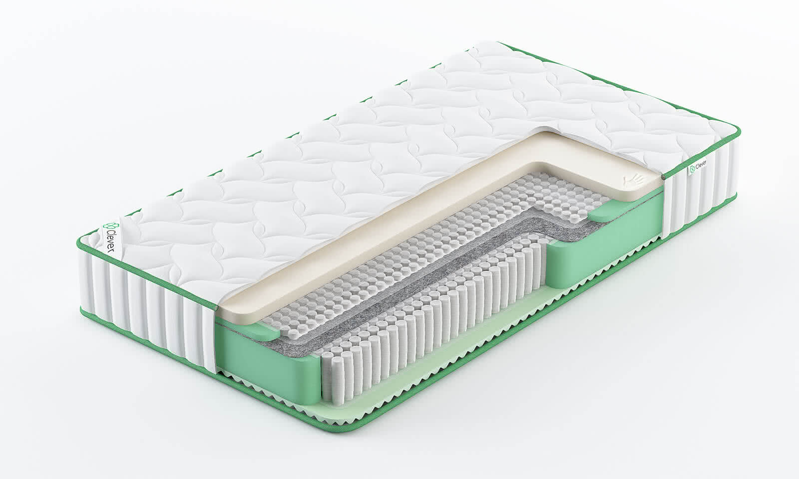 

Матрас Clever HybridTouch Max S1000 125x205, Белый, HybridTouch Max S1000