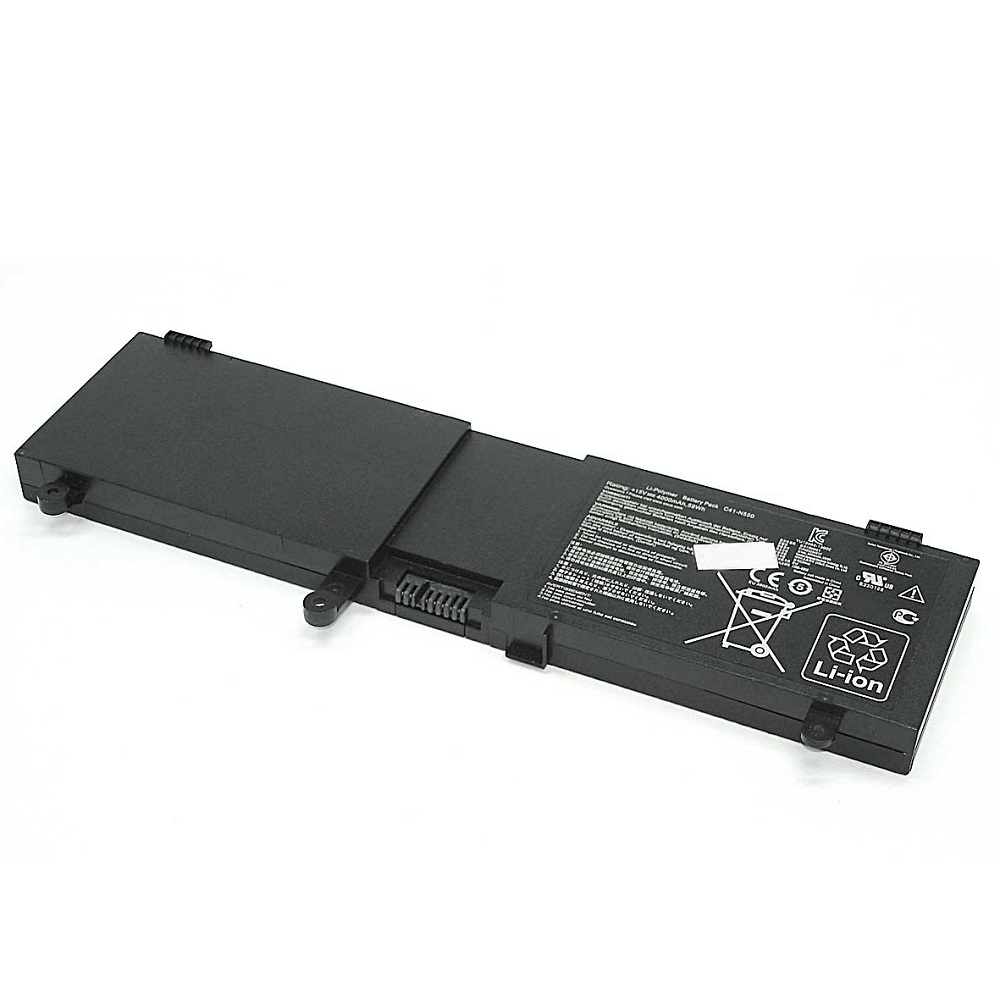 фото Аккумуляторная батарея для ноутбука asus n550 15v 59wh c41-n550 черная oem