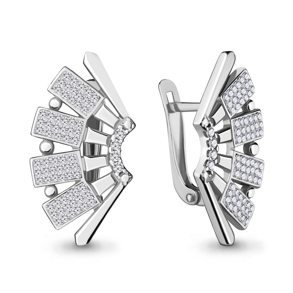 

Серьги из серебра с фианитом Aquamarine 48138А_925_р, 48138А_925_р