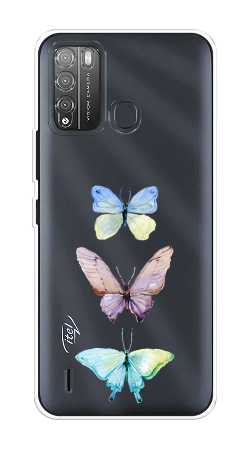

Чехол на Itel Vision 1 Pro "Акварельные бабочки", Бирюзовый;розовый, 3200350-1