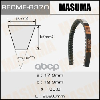 

Ремень Клиновой 17x969 Masuma 8370 Masuma арт. 8370