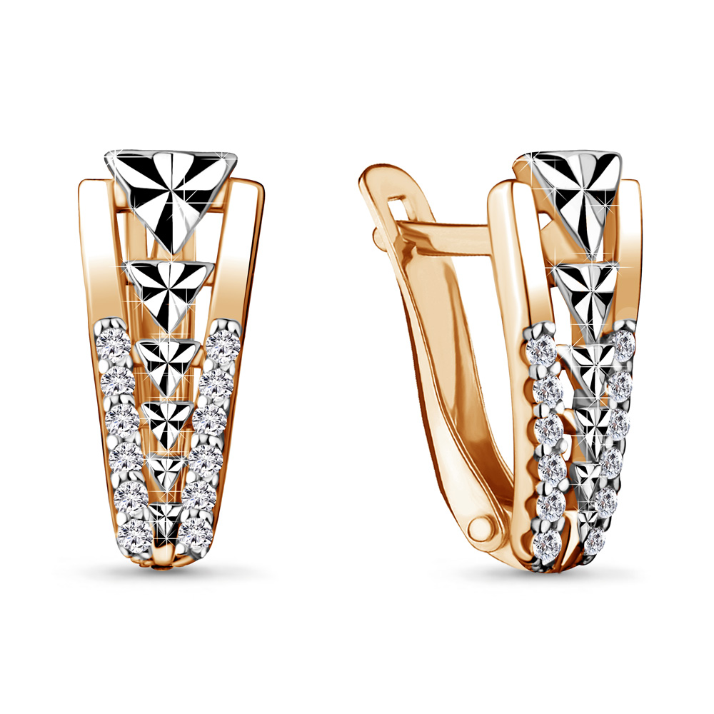 

Серьги из серебра с фианитом Aquamarine 48143А_925_з, 48143А_925_з