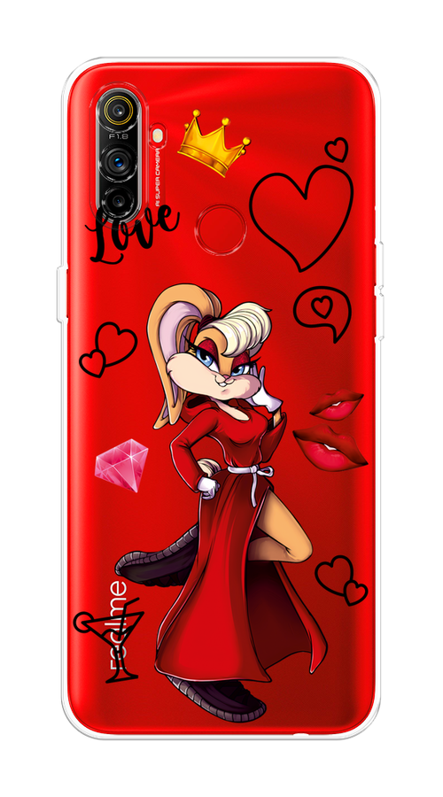 

Чехол на Realme C3 "Rich Lola Bunny", Красный;бежевый;оранжевый, 253050-6