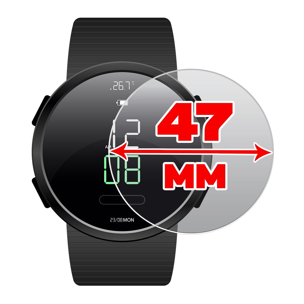 

Стекло защитное гибридное Krutoff для Samsung Galaxy Watch 6 Classic 47mm, Прозрачный