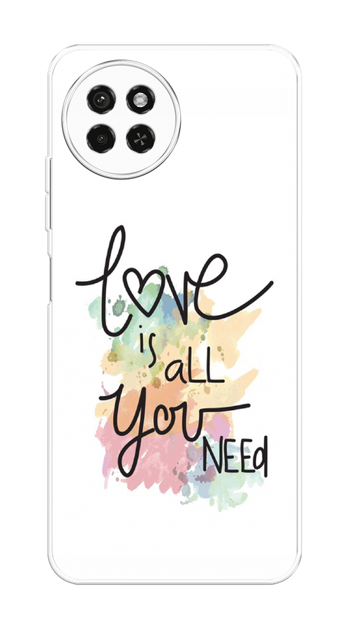 

Чехол на Itel S23 "Love is all you need", Белый;черный;зеленый, 3201450-1