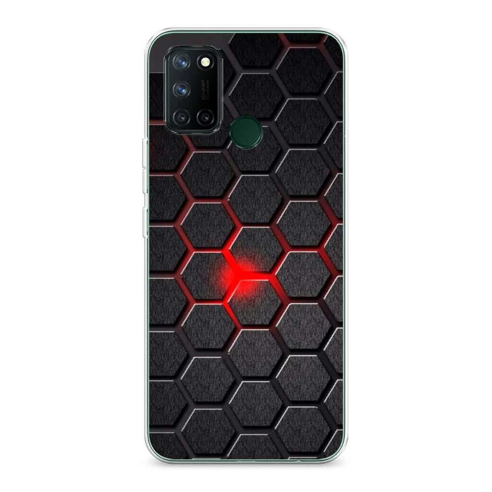 

Чехол на Realme 7i "Соты красные", Красный;черный;серый, 253950-3