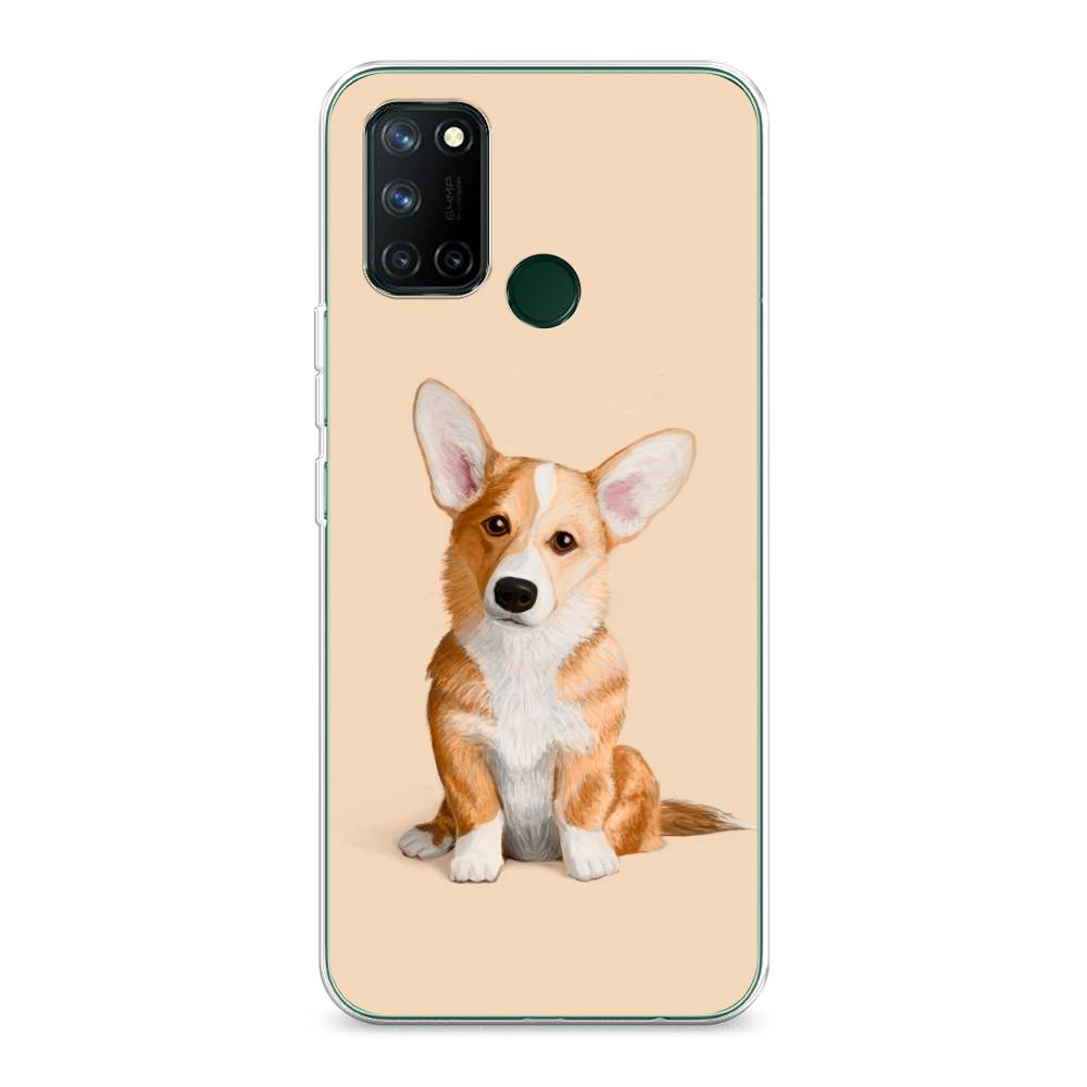 

Чехол на Realme 7i "Грустный Корги", Коричневый;бежевый, 253950-1