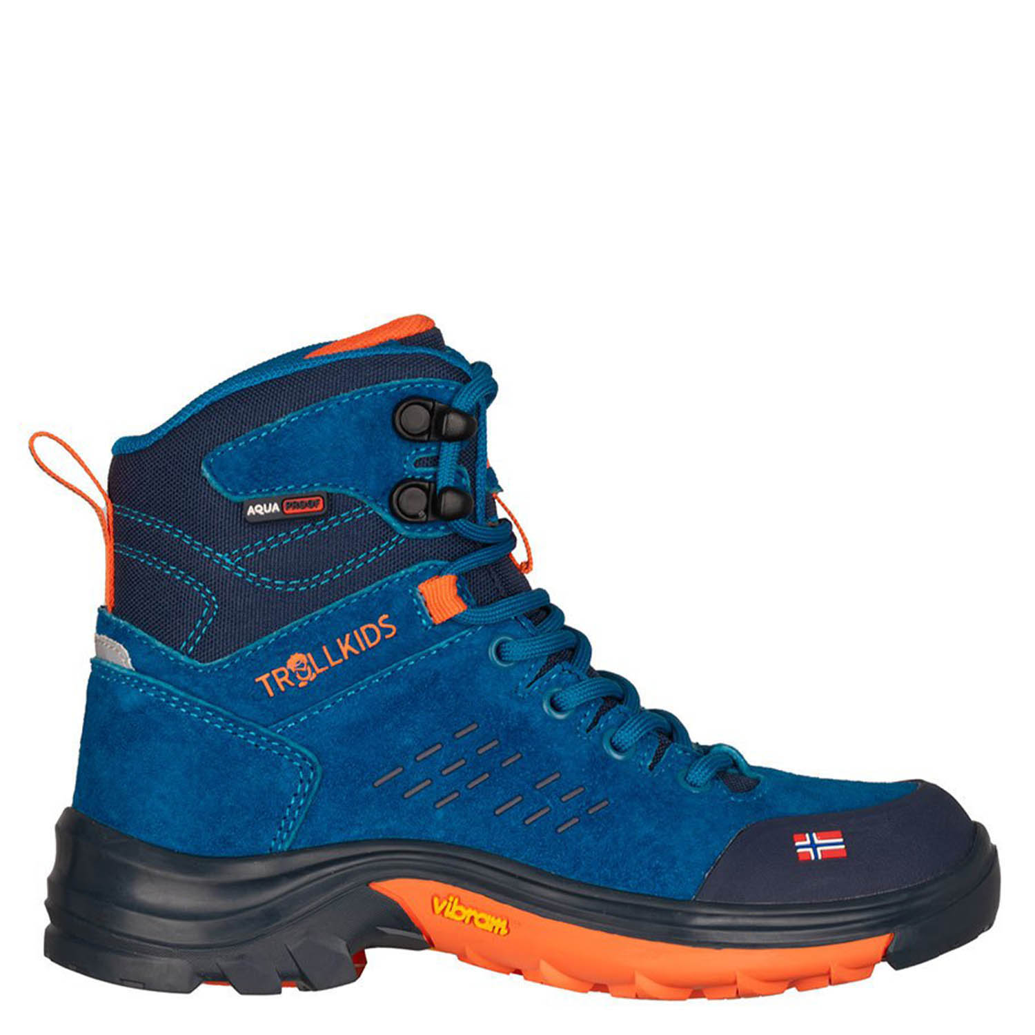 Ботинки TrollTrollsteinen Hiker Mid Xt Atlantic Blue-Dark Navy-Glow Orange 34