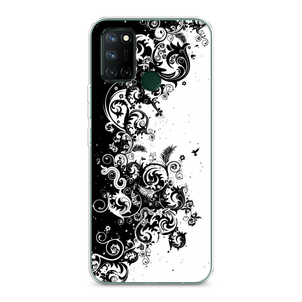 

Чехол на Realme 7i "Черно белый узор", Белый;черный;серый, 253950-3