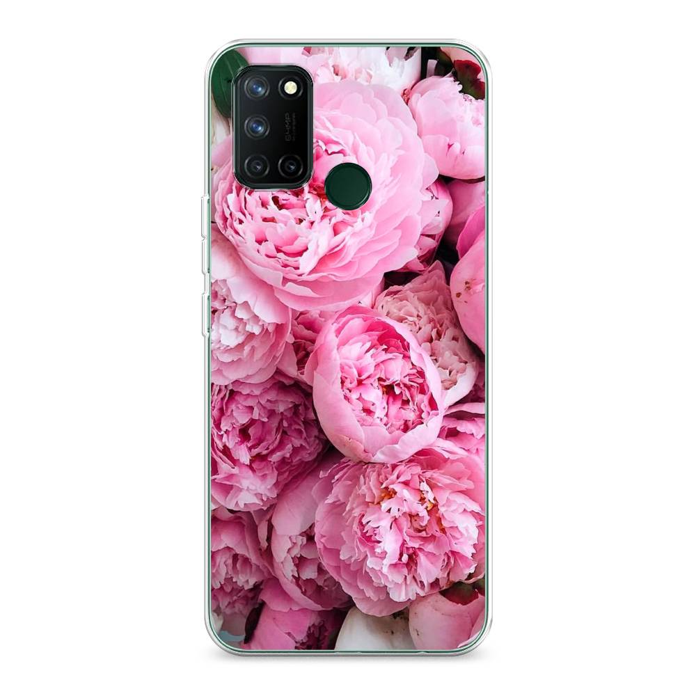

Чехол на Realme 7i "Розовые пионы", Бежевый;розовый, 253950-2