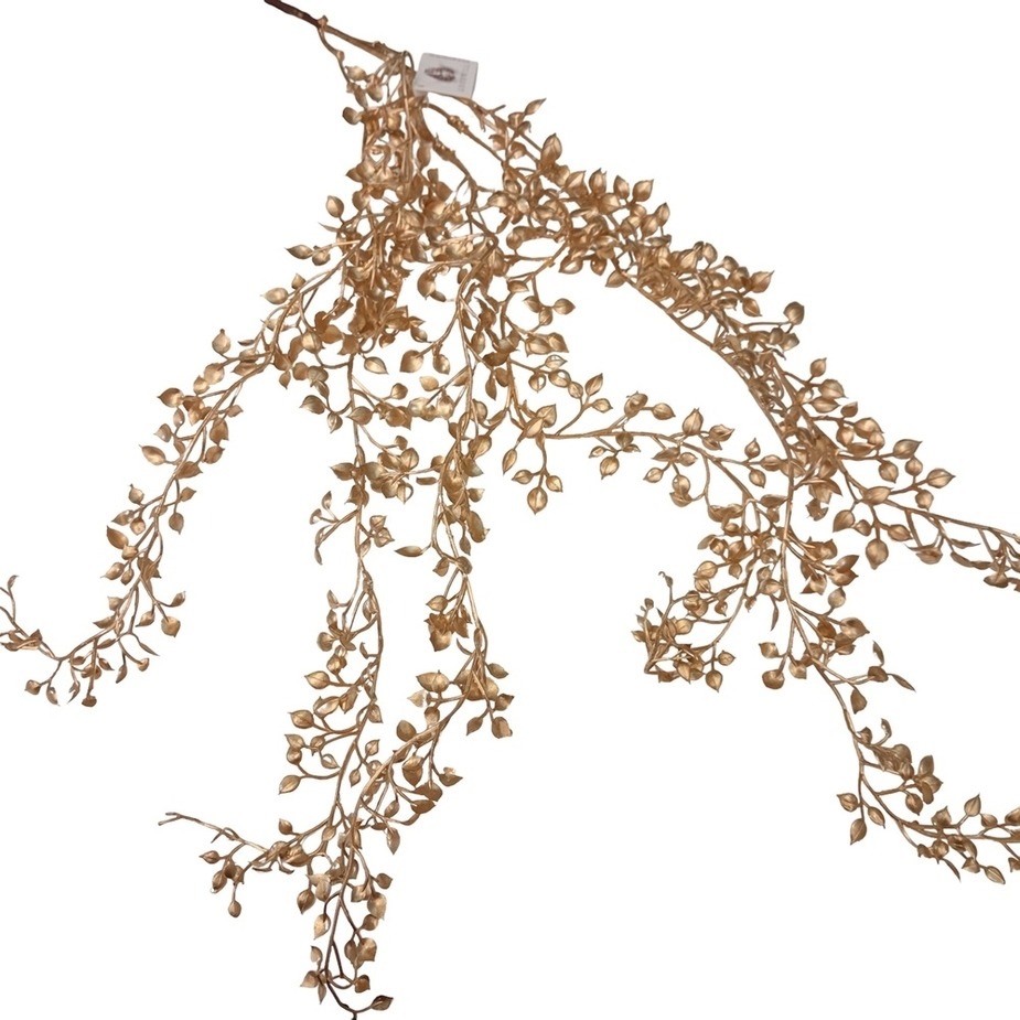 Искусственная ветвь Goodwill deco Свисающие листья золотая 80 см