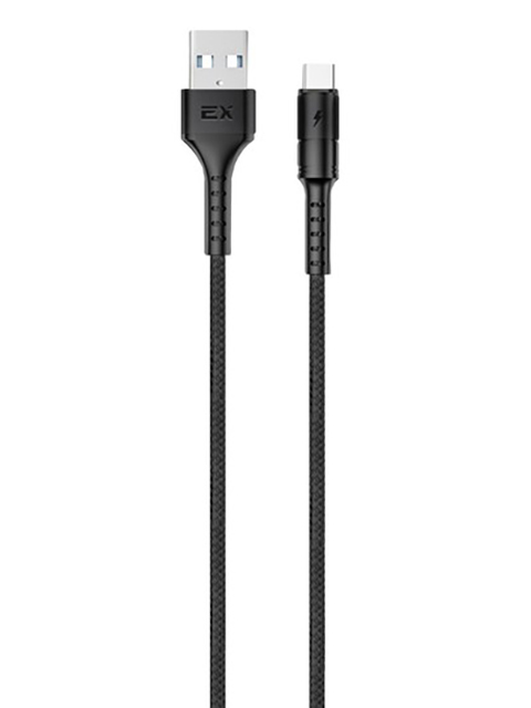 

Кабель Exployd Flow USB - Type-C 2.4A 1m Silicone Black EX-K-1321, EX-K-1321