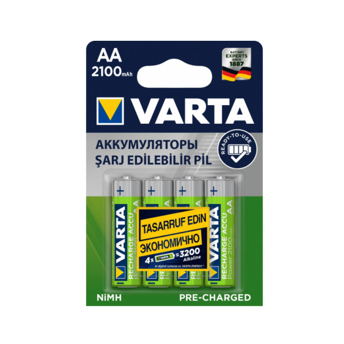 

Батарейка Varta Rechargeable Accu AA, 4 шт