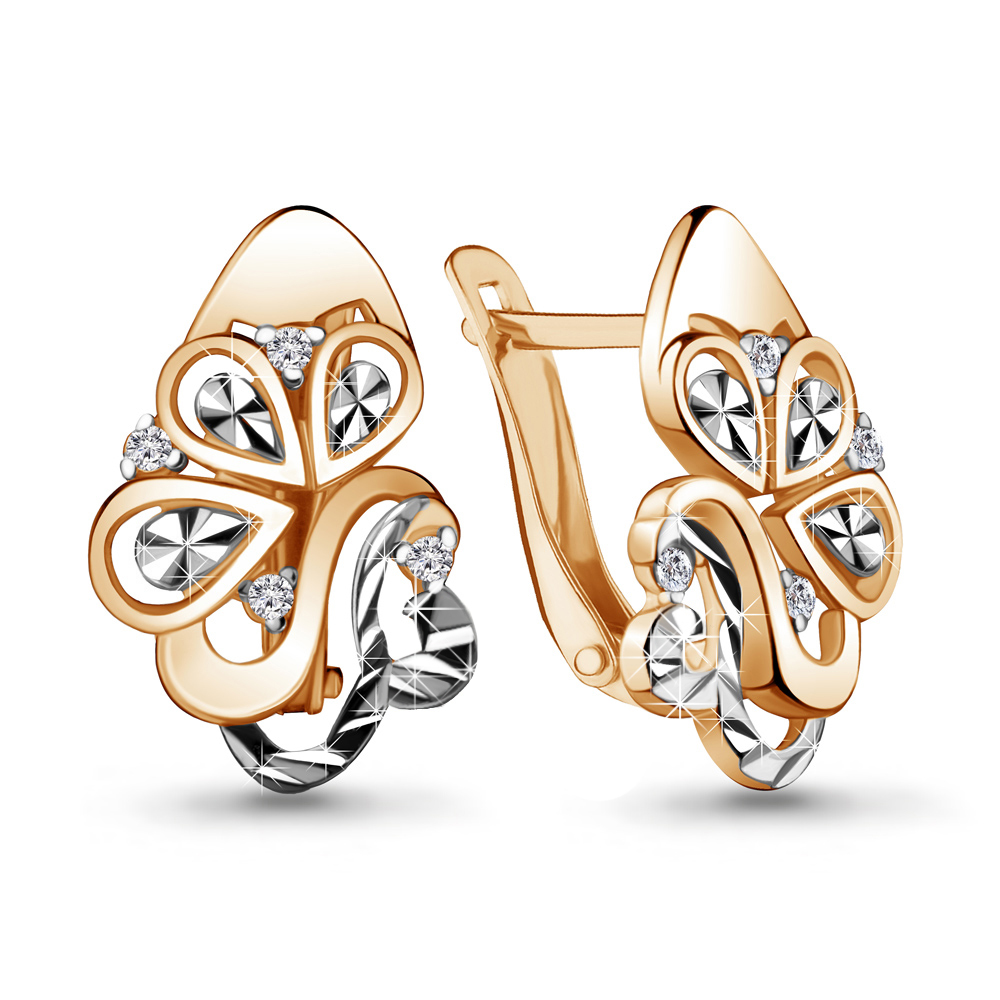 

Серьги из серебра с фианитом Aquamarine 48146А_925_з, 48146А_925_з