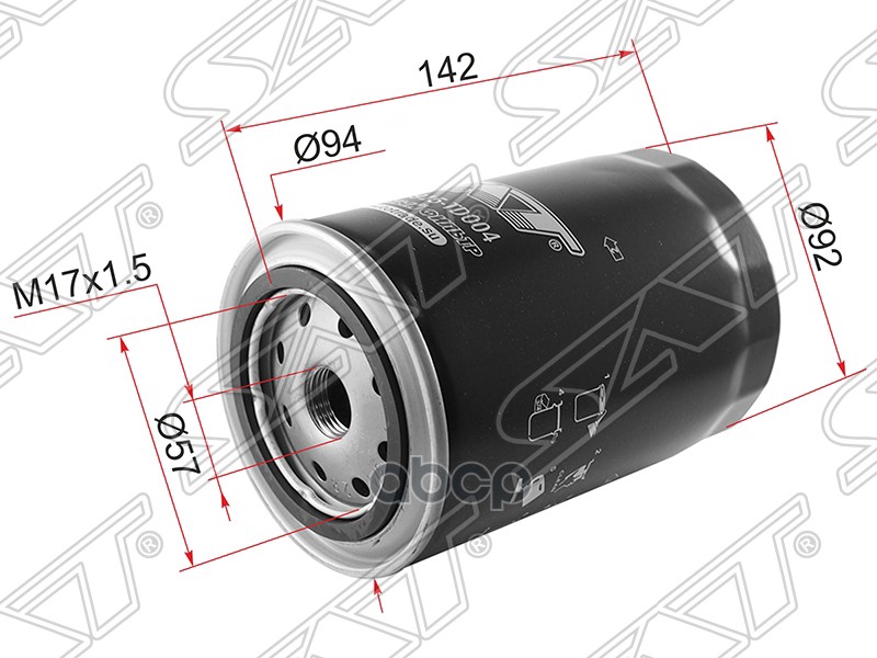 фото Фильтр масляный toyota l,3l,2l,2lt,3v,4v,4,5veu,4vu,2b,3b,11b,13b,2j,1fzfe -99 sat арт. st